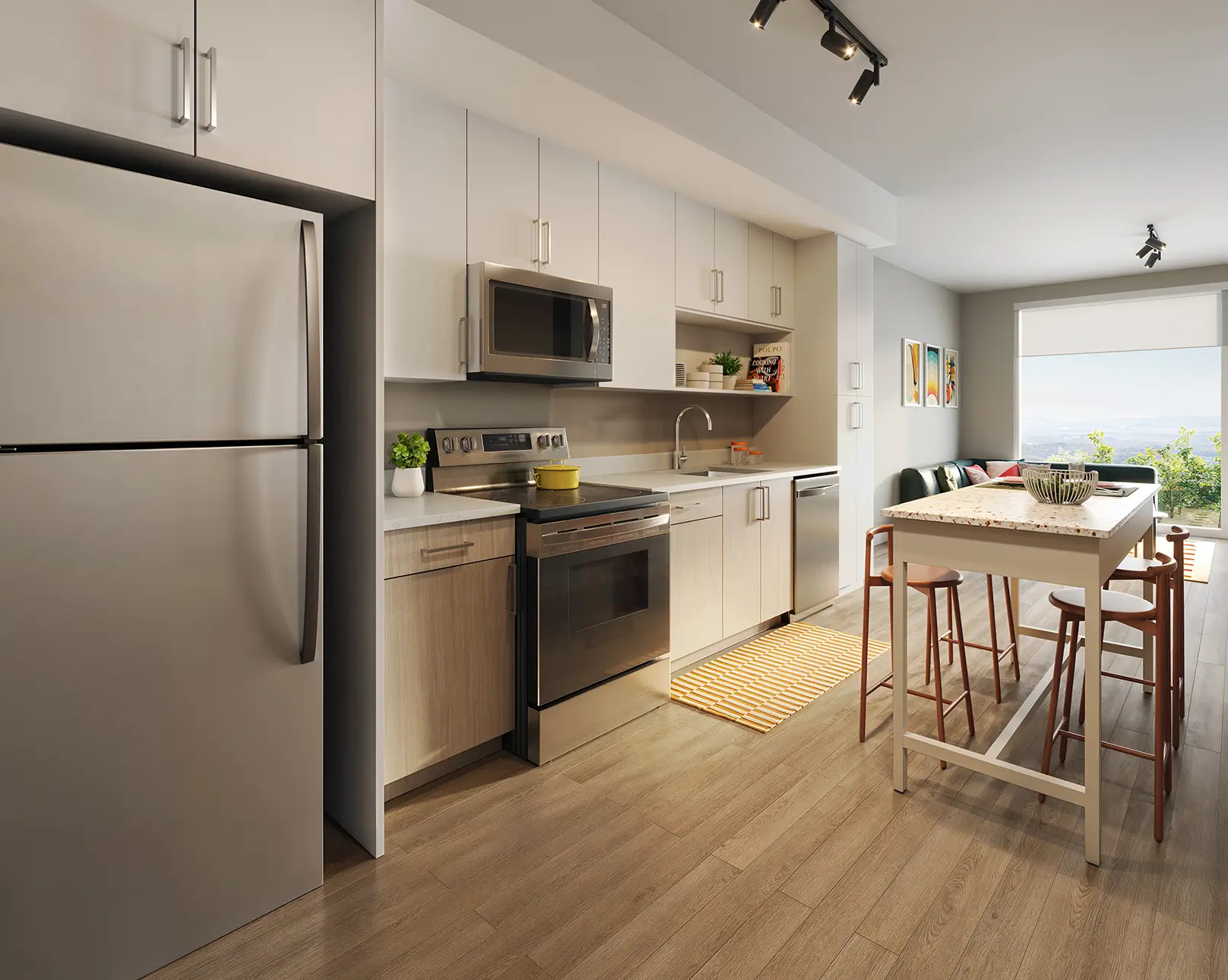 kitchen with stainless steel appliances