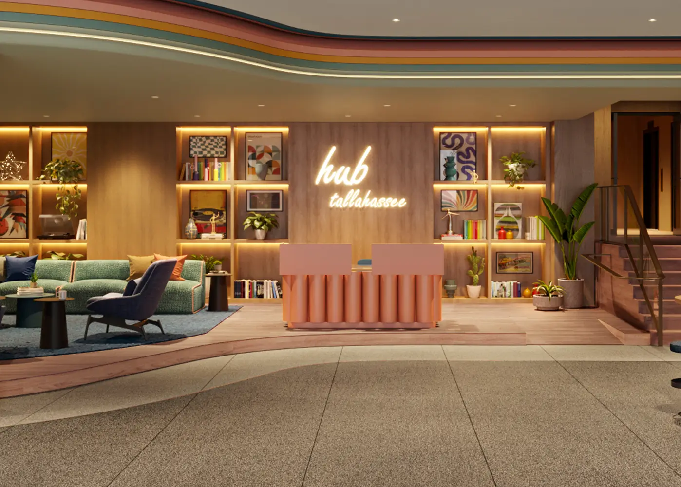 Hub Tallahassee lounge area