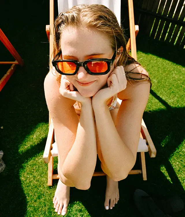 woman wearing sunglasses