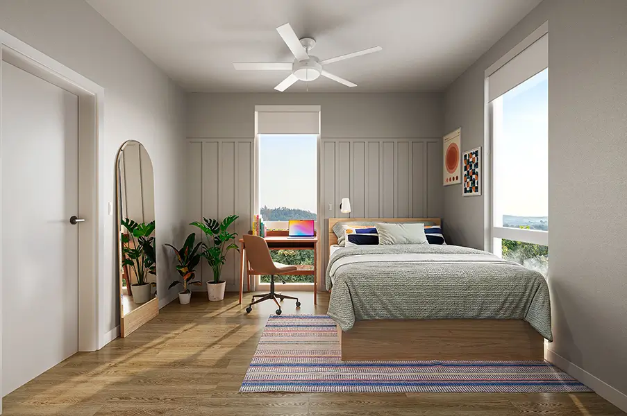 furnished bedroom